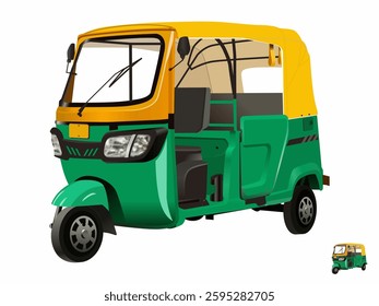 Green auto rikshaw images vector high quality