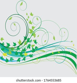 Green autumn background is a beautiful vector for graphic.