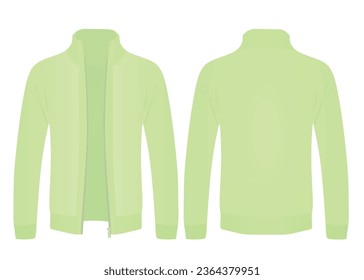 Grüne Herbstjacke. Vektorgrafik