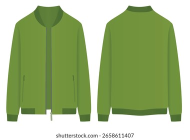 Grüne Herbstjacke. Vektorgrafik	