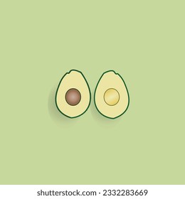 Green Avacado Icon Vector Plant