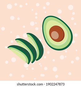 Green Avacado - Vector Clip Art