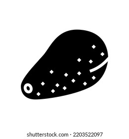 grüner Avocado-Glyphe-Symbol-Vektorgrafik. grünes Avocado-Zeichen. einzelne Symbolillustration