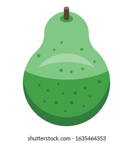 Green avocado icon. Isometric of green avocado vector icon for web design isolated on white background