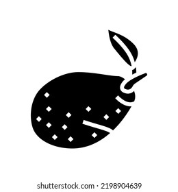 green avocado leaf glyph icon vector. green avocado leaf sign. isolated symbol illustration