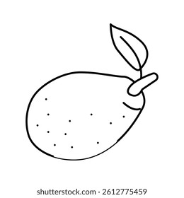 green avocado leaf line icon vector. green avocado leaf sign. isolated contour symbol black illustration