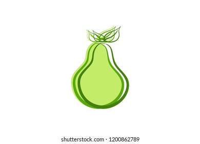 green avocado logo Designs Inspiration Isolated on White Background