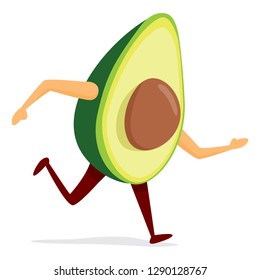 Green avocado on the run 