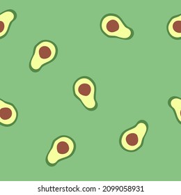 green avocado pattern seamless background