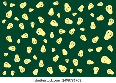 Green Avocado pear, botanically a large berry fruit seamless background texture, freshness fruit and drink, gift, present box paper, backdrop