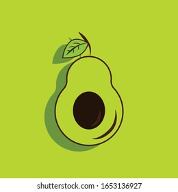 AVOCADO VERDE - ILUSTRACIÓN DEL VECTOR