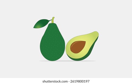 Grüne Avocado-Vektorgrafik zur Verwendung.