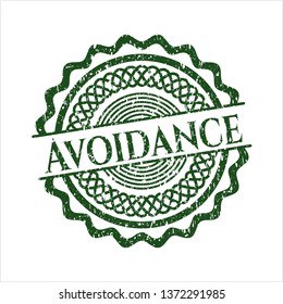 Green Avoidance distress rubber grunge stamp