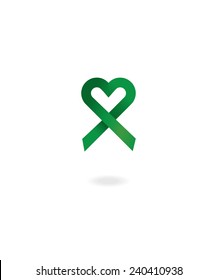 Green awareness ribbon