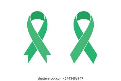 Cinta de reconocimiento verde, Símbolo de conciencia de salud mental y cáncer de riñón