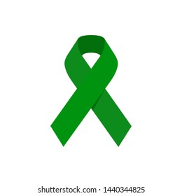 Green Awareness Ribbon Scoliosis Mental Health Stock Vector (Royalty ...
