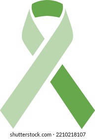 Green Awareness Ribbon Vector, Perfect Element Design