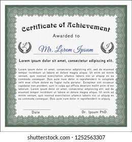 Green Awesome Certificate template. Elegant design. With quality background. Customizable, Easy to edit and change colors. 