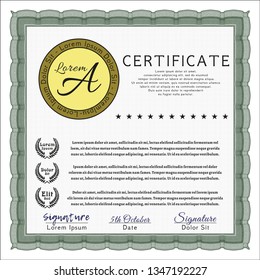 Green Awesome Certificate template. With quality background. Elegant design. Customizable, Easy to edit and change colors. 