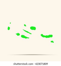 green Azores Map Illustration