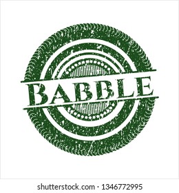 Green Babble with rubber seal texture