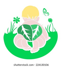 Green Baby Crawling