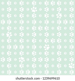 Green Baby Pattern With White Paws