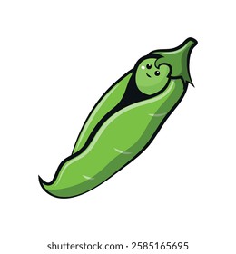 Green Baby Pea Vector Image