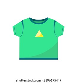 Green baby t-shirt on white background
