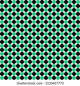 grüner Hintergrund mit Polka-Punkten