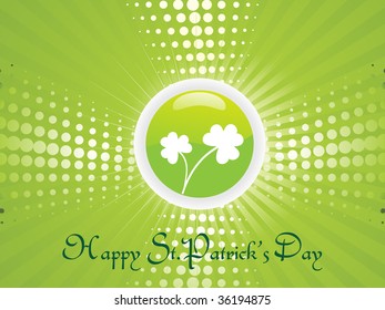 green background for 17th march clover accent