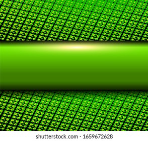 Green background 3d with halftone pattern, vector illustration.