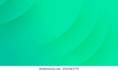 Green background abstract art vector with shapes
