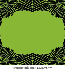 Green background with abstract black texture. Imitation of color zebra. Wild Savannah, Africa. For textiles, design, scrapbooking, templates