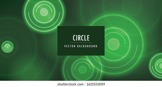 Green background with abstract circles