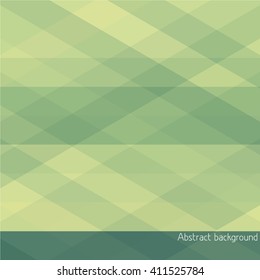 Green background. Abstract geometrical background with green and yellow stripes. Simple vector graphic pattern