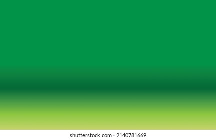 green background abstract with gradient in studio and wall texture vector, empty room studio used for product presentation, green wallpaper with shine use for product shooting