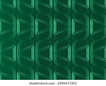 Green background with abstract stripes pattern. Modern cover design with gradient red color.