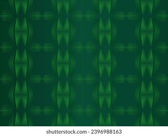 Green background with abstract stripes pattern. Modern cover design with gradient red color.