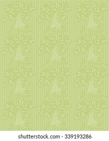 Green background with abstract tree. Illustration in vector format