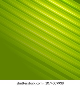 Green background advertising brochure design elements. Glowing light stripe oblique graphic form for elegant flyer. Vector illustration EPS 10 for booklet layout, organic theme leaflet, newsletters