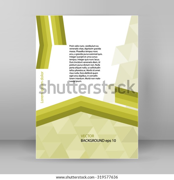 Green Background Advertising Brochure Design Elements Stock Vector Royalty Free