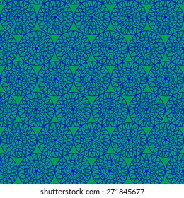 Green background in an African theme with blue elements 