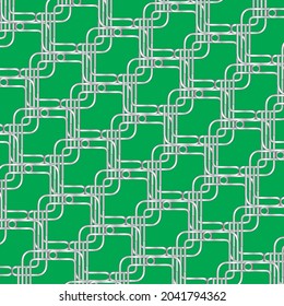 
green background with align curl line abstract pattern for fabric and etc