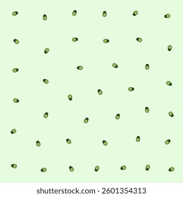 a green background with avocados and a white background