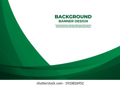 green background banner design template