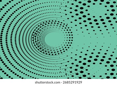 Fundo verde com pontos de meio-tom pretos