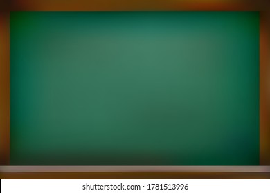 La pizarra de fondo verde tiene un borde de madera marrón que se puede utilizar como telón de fondo.