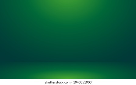 Green Background - Blank Green Gradient Background Room, Studio, Interior, Illustration Editable Scalable Vector