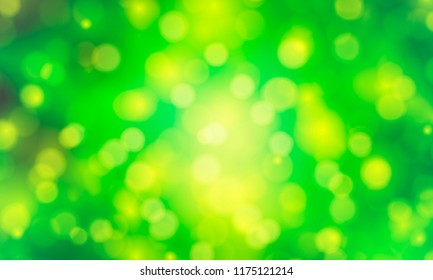 green background with blurry bokeh